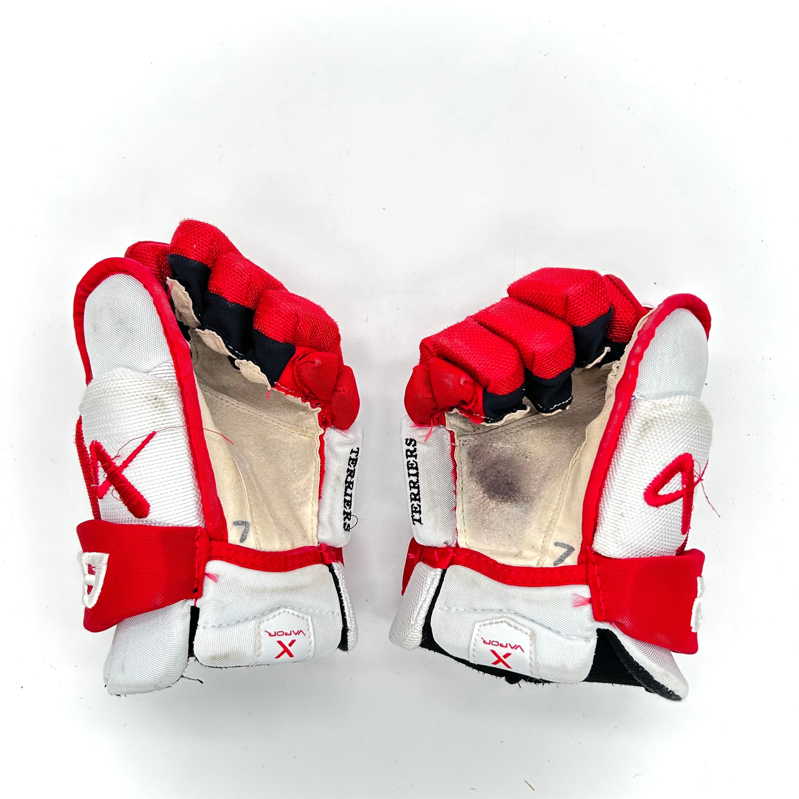 Bauer Vapor Hyperlite - Gants Pro Stock d'occasion (blanc/rouge)